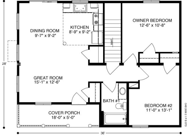 Cabin view floorplan