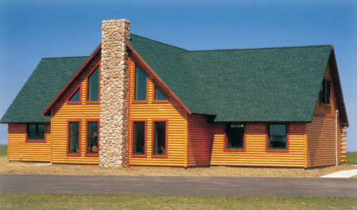 Mountain View modular log chalet exterior